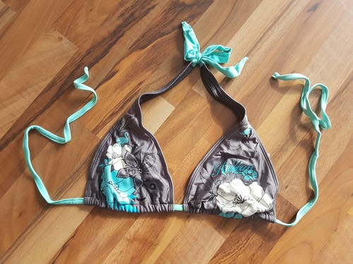 Bikini oberteil grau motiv - m.,
