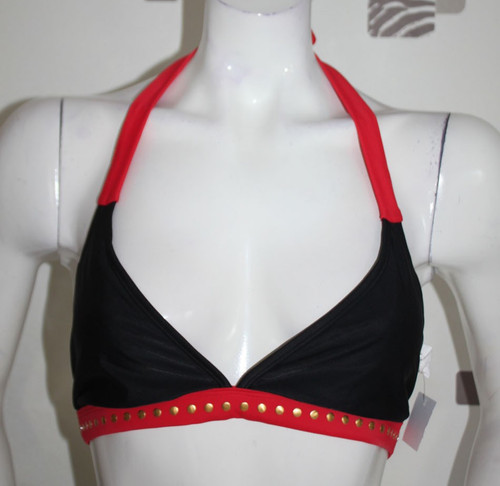 Bikini oberteil schwarz rot - oberteil,